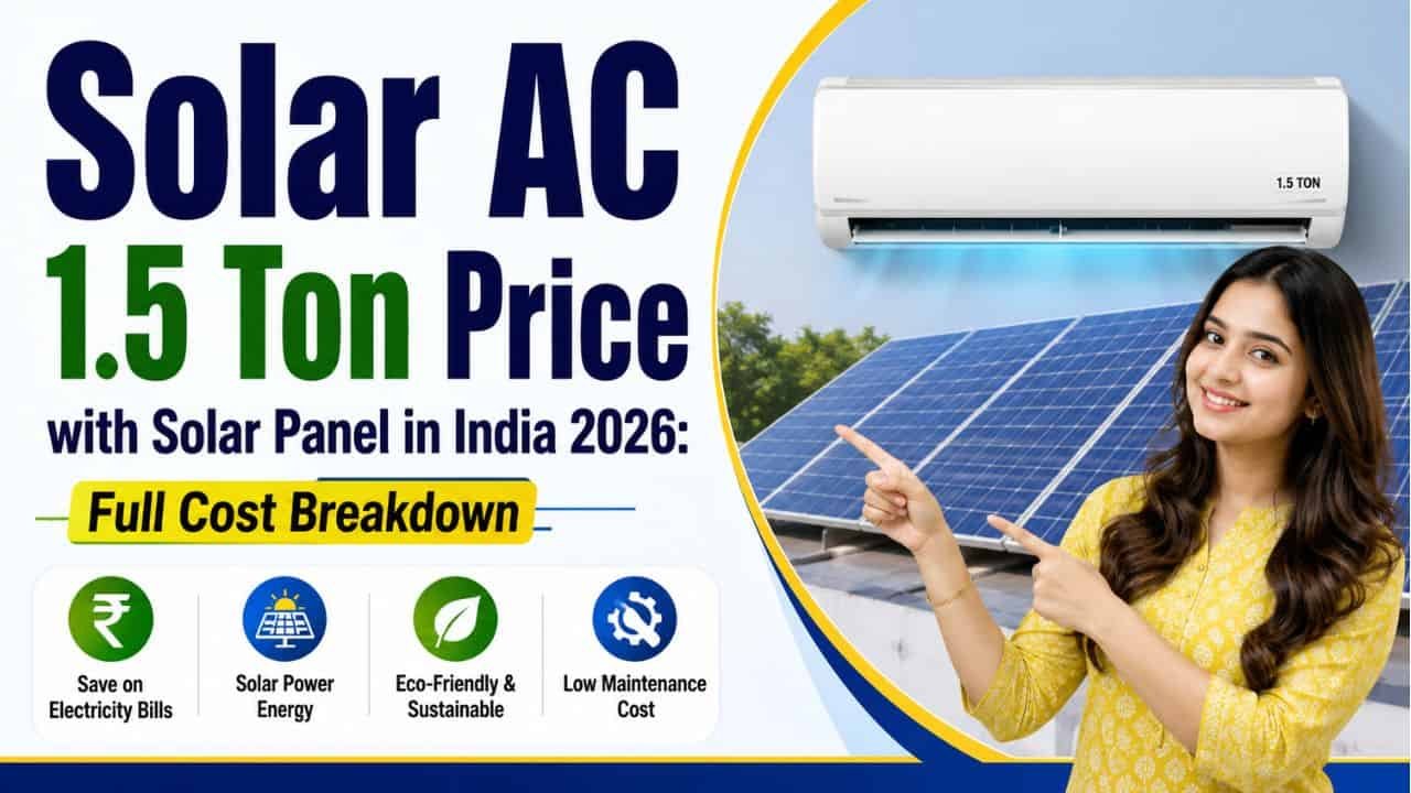 Solar AC 1.5 Ton Price with Solar Panel